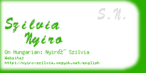 szilvia nyiro business card